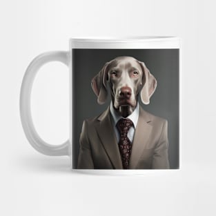 Weimaraner Dog in Suit Mug